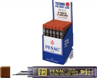 Mine pentru creion mecanic 0,5mm, 12 set, PENAC - HB