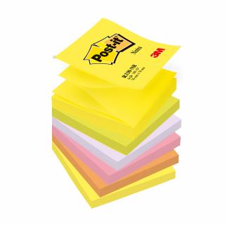 Notite adezive Post-It Z-notes, 76 x 76 mm, 6 culori set, 5+1 gratis