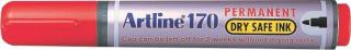 Permanent marker ARTLINE 170 - Dry safe ink, corp plastic, varf rotund 2.0mm - rosu