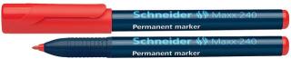 Permanent marker SCHNEIDER Maxx 240, varf rotund 1-2mm - rosu