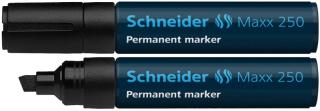 Permanent marker SCHNEIDER Maxx 250, varf tesit 2+7mm - negru