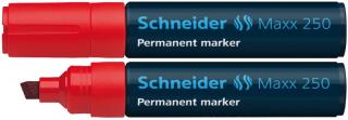 Permanent marker SCHNEIDER Maxx 250, varf tesit 2+7mm - rosu