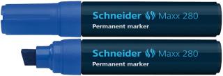 Permanent marker SCHNEIDER Maxx 280, varf tesit 4+12mm - albastru