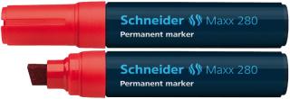 Permanent marker SCHNEIDER Maxx 280, varf tesit 4+12mm - rosu