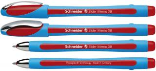 Pix SCHNEIDER Slider Memo XB, rubber grip, accesorii metalice - scriere rosie