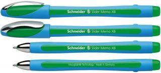 Pix SCHNEIDER Slider Memo XB, rubber grip, accesorii metalice - scriere verde