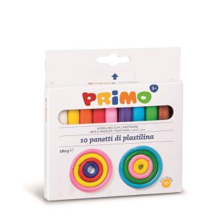 Plastilina Morocolor Primo, 180 g cutie, 10 culori cutie