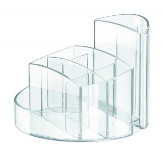 Suport pentru articole de birou, HAN Rondo - transparent cristal