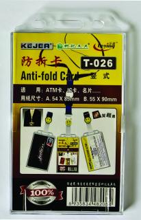 Suport PP, pentru carduri, 54 x 85mm, vertical cu sistem anti-alunecare, 5 buc set, KEJEA - transp.