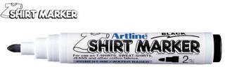 T-Shirt marker ARTLINE, corp plastic, varf rotund 2.0mm - negru