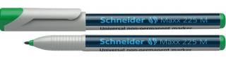 Universal non-permanent marker SCHNEIDER Maxx 225 M, varf 1mm - verde