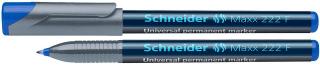 Universal permanent marker SCHNEIDER Maxx 222 F, varf 0.7mm - albastru