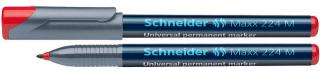 Universal permanent marker SCHNEIDER Maxx 224 M, varf 1mm - rosu