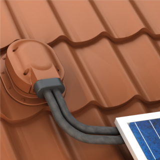 Element trecere conducte panou fotovoltaic acoperis tigla metalica