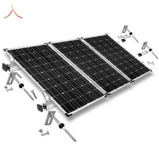 KIT Structura de montaj pentru 3 panouri solare fotovoltaice acoperis metalic