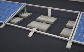 KIT structura montaj panouri solare acoperis terasa 15 buc