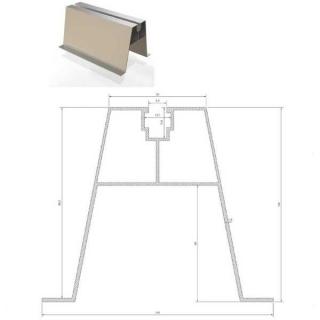 Profil trapezoidal inaltime 100 mm lungime 3,1 m
