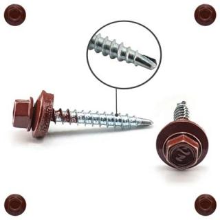 Surub autoforant tigla metalica cu saiba 4,8 x 35 mm, 250 bucati