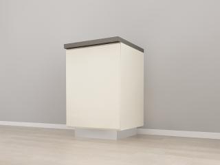 Corp Inferior 60 cu 1 Usa MDF Crem Lucios - Blanca   Modul de Bucatarie Premium Configurabil - Hulgo Mobili