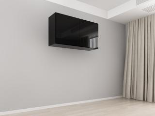 Corp Superior 120 cu 2 Usi MDF Negru Lucios - Blanca   Modul de Bucatarie Premium Configurabil - Hulgo Mobili