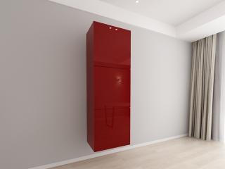 Corp Vertical 187 Adancime 37 cu 3 Usi - Evora MDF Bordo Lucios   Modul Bucatarie Suspendat Premium Configurabil - Hulgo Mobili