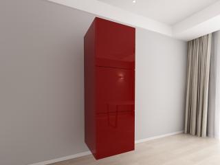 Corp Vertical 187 Adancime 57 cu 3 Usi - Evora MDF Bordo Lucios   Modul Bucatarie Suspendat Premium Configurabil - Hulgo Mobili