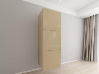 Corp Vertical 187 Adancime 57 cu 3 Usi - Evora MDF Cappuccino Lucios   Modul Bucatarie Suspendat Premium Configurabil - Hulgo Mobili