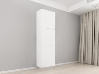 Corp Vertical 210 cu 3 Usi Adancime 37 MDF Alb Lucios - Blanca   Modul de Bucatarie Premium Configurabil - Hulgo Mobili