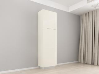 Corp Vertical 210 cu 3 Usi Adancime 37 MDF Crem Lucios - Blanca   Modul de Bucatarie Premium Configurabil - Hulgo Mobili