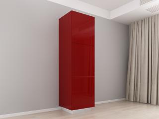 Corp Vertical 210 cu 3 Usi Adancime 57 MDF Bordo Lucios - Blanca   Modul de Bucatarie Premium Configurabil - Hulgo Mobili