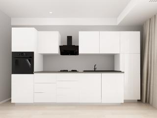 Set Mobila Bucatarie Blanca 1 MDF Alb