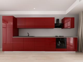 Set Mobila Bucatarie Blanca 4 MDF Bordo