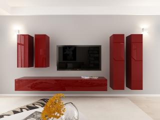 Set Mobila Living Quadro 19 MDF Bordo