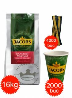 Pachet Jacobs Banquet Medium, pahare 7oz Jacobs si zahar Jacobs