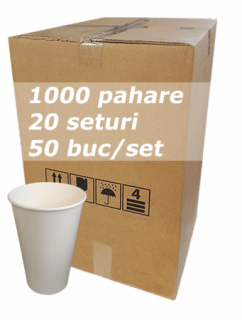 Pahar carton 12oz Alb City bax 1000buc