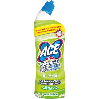 Ace Inalbilor si degresant WC, 750 ml, Ultra Power Gel Lemon