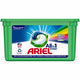 Ariel Detergent Capsule 3in1 PODS, 37 buc, Color Touch of Lenor Fresh