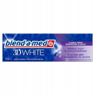 Blend-a-Med Pasta de dinti, 3D White, 75 ml, Classic Fresh