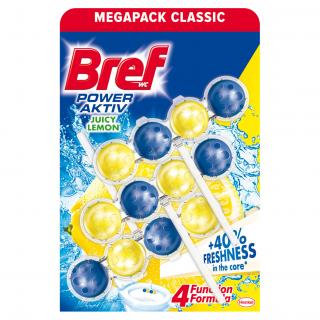 Bref Odorizant WC, 3 x 50 g, Power Aktiv Juicy Lemon