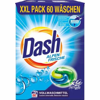 Dash Detergent capsule 3in1, 60 buc, Alpen Frische