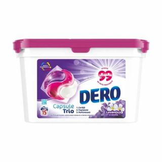 Dero Detergent capsule Trio, 15 buc, Levantica si Iasomie