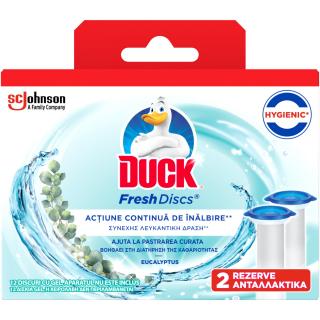 Duck Odorizant WC, rezerva, 12 discuri, Fresh Discs Eucalypt