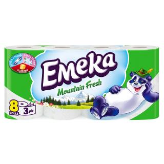 Emeka Mountain Fresh Hartie igienica, 3 straturi, 8 role