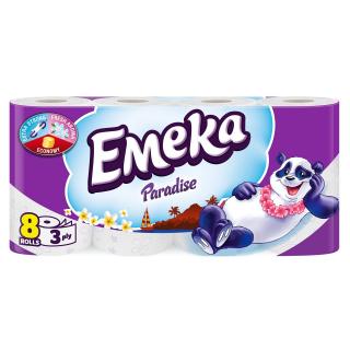 Emeka Paradise Hartie igienica, 3 straturi, 8 role