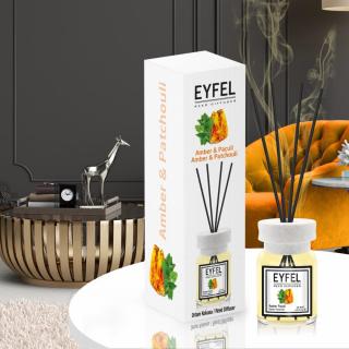 Eyfel Odorizant de camera, cu betisoare, 120 ml, Amber  Pachouli