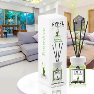 Eyfel Odorizant de camera, cu betisoare, 120 ml, Snowdrop