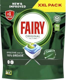 Fairy Detergent pentru masina de spalat vase, 70 capsule, Original