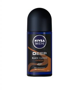 Nivea Deodorant Roll-on, Barbati, 50 ml, Deep Black Carbon Espresso