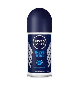 Nivea Deodorant Roll-on, Barbati, 50 ml, Fresh Active