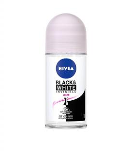 Nivea Deodorant Roll-on, Femei, 50 ml, Invisible Black  White Clear